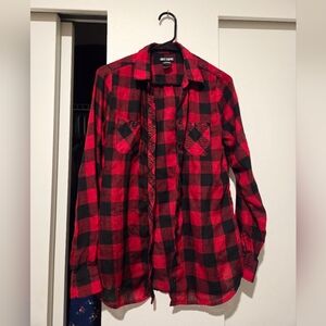 Hot Topic Red and Black Checkered Shirt
